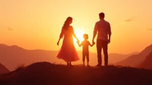 Des parents marocains avec leur petit garçon