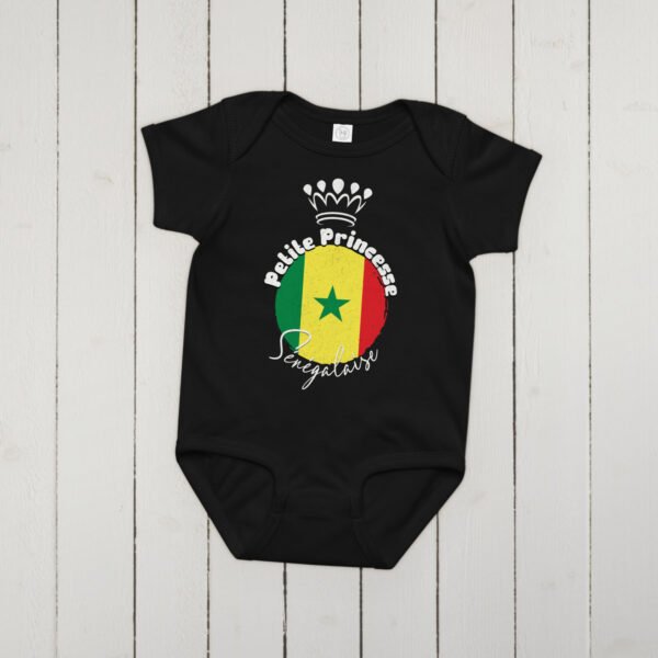 👑 Petite Princesse Sénégalaise — Body bébé fille 100% coton – Image 8