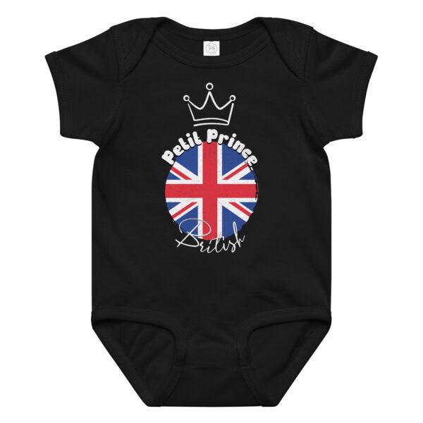 👑 Petit Prince du Royaume-Uni — Body bébé garçon 100% coton – Image 7