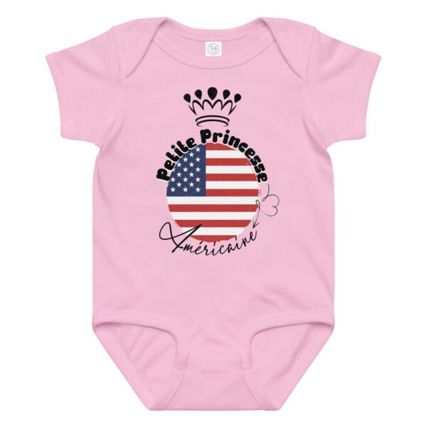 👑 Petite princesse d'Amérique — Body bébé fille 100% coton – Image 6