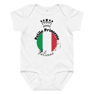 👑 Petite princesse d’Italie – Body bébé cadeau
