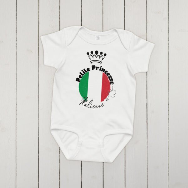 👑 Petite princesse d’Italie – Body bébé cadeau – Image 3