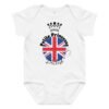 👑 Petite Princesse Britannique — Body bébé fille 100% coton