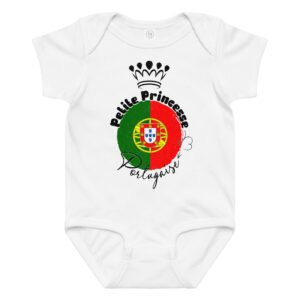 👑 Petite Princesse du Portugal — Body bébé fille en coton