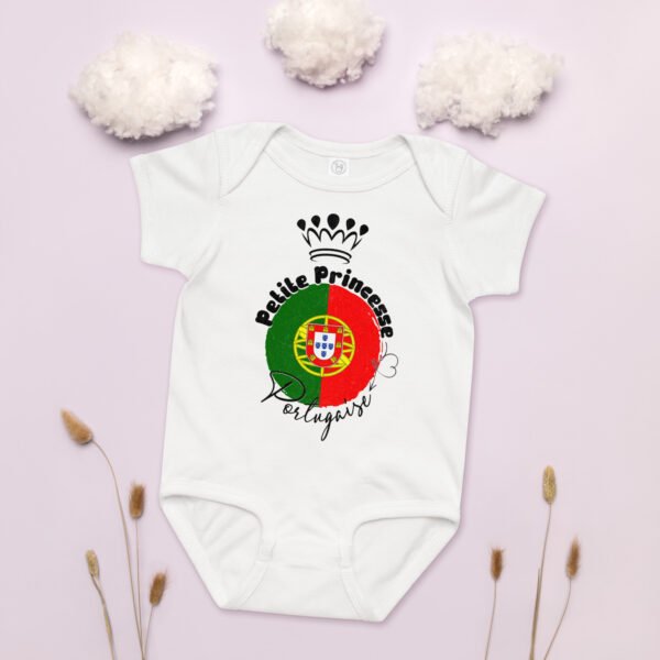 👑 Petite Princesse du Portugal — Body bébé fille en coton – Image 5