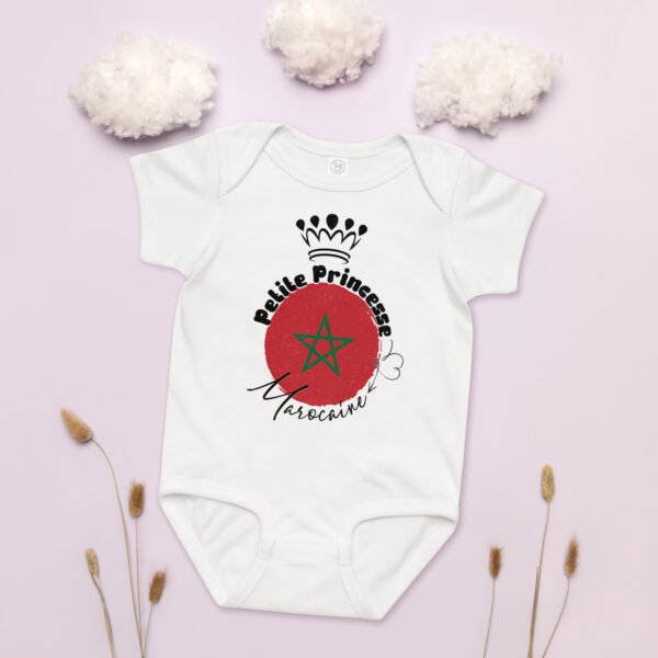 👸 Petite Princesse Marocaine — Body Bébé Fille 100% Coton Doux 🇲🇦 – Image 5