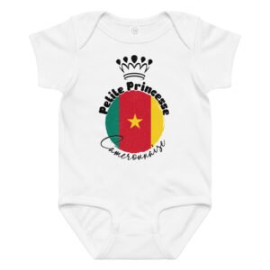 👑 Petite Princesse du Cameroun — Body Bébé Fille 100% Coton