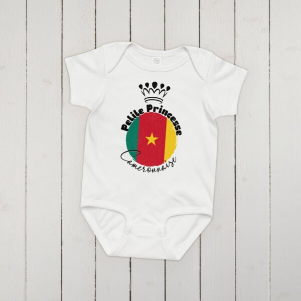 👑 Petite Princesse du Cameroun — Body Bébé Fille 100% Coton – Image 3