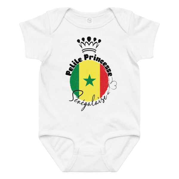👑 Petite Princesse Sénégalaise — Body bébé fille 100% coton