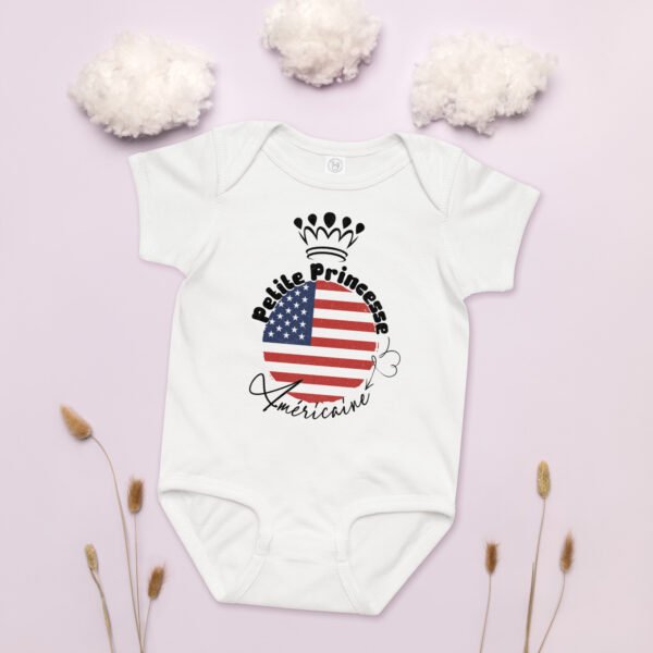 👑 Petite princesse d'Amérique — Body bébé fille 100% coton – Image 5
