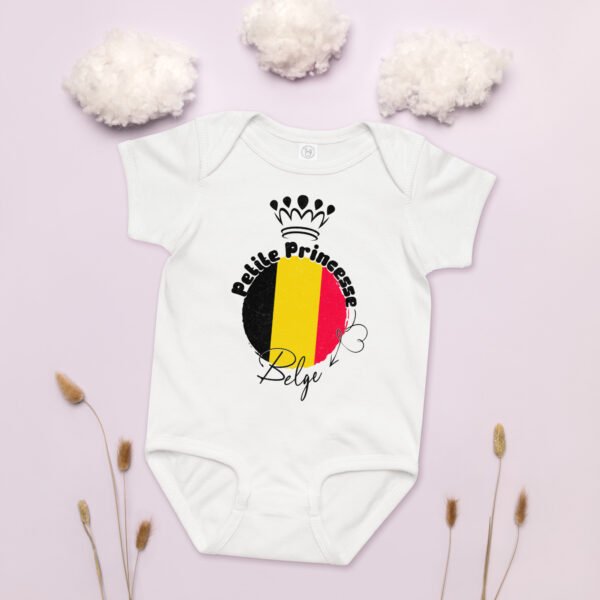 👸 Petite Princesse Belge — Body bébé fille 100% coton – Image 5