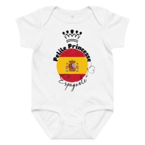 Body Petite Princesse Espagnole - 100% Coton pour Bébé Fille 🇪🇸