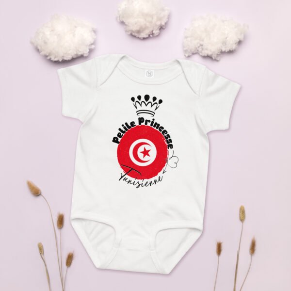 👑 Petite Princesse Tunisienne — Body Bébé Fille en Coton – Image 5