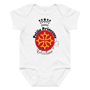 👑 Petite princesse d'Occitanie — Body bébé fille 100% coton