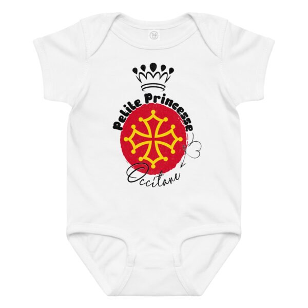 👑 Petite princesse d'Occitanie — Body bébé fille 100% coton
