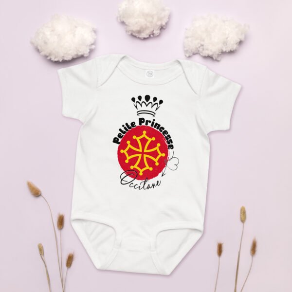 👑 Petite princesse d'Occitanie — Body bébé fille 100% coton – Image 5