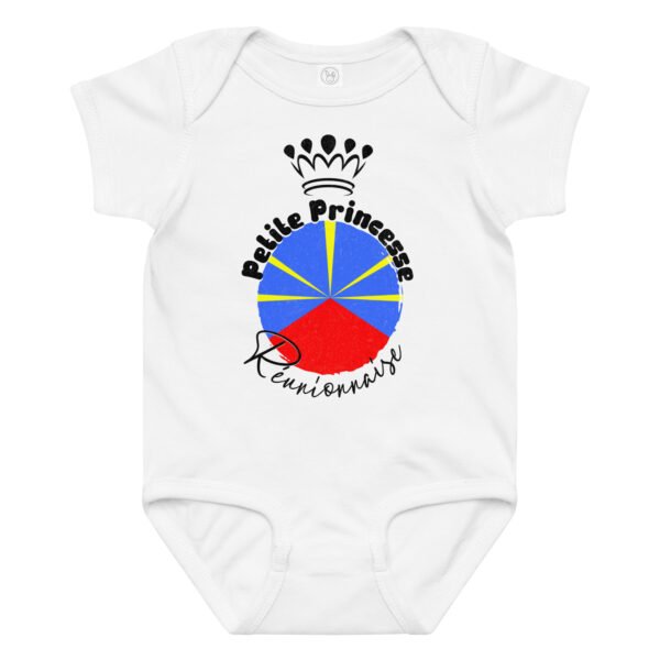 👑 Petite Princesse Réunionnaise — Body bébé fille 100% coton