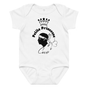 👑 Petite Princesse Corse — Body bébé fille en coton