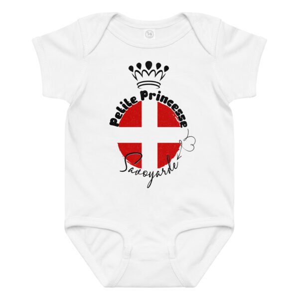 👑 Petite Princesse Savoyarde — Body Bébé Fille en Coton