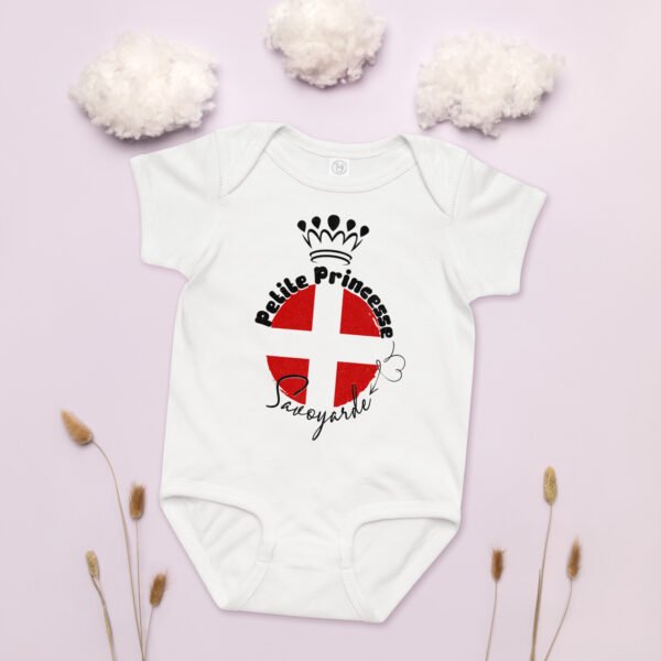 👑 Petite Princesse Savoyarde — Body Bébé Fille en Coton – Image 5