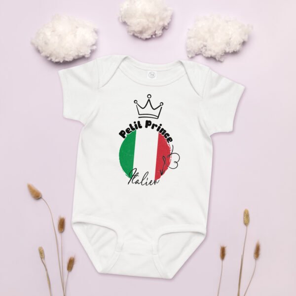 Petit Prince d'Italie : Body Bébé Garçon aux Couleurs de l'Héritage Italien – Image 5