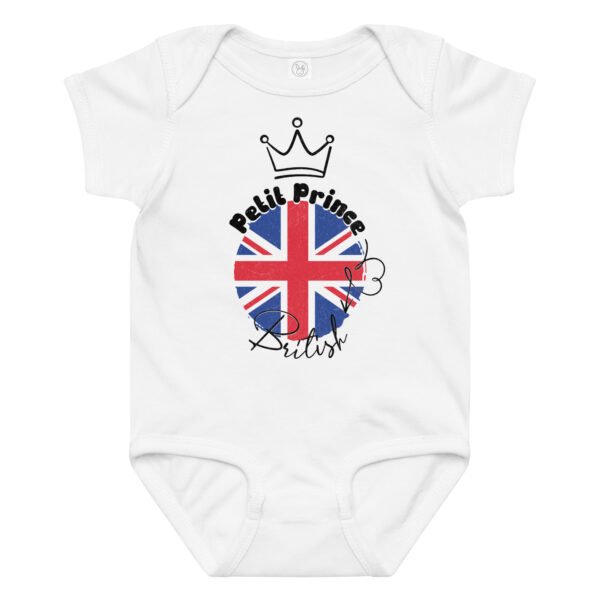 👑 Petit Prince du Royaume-Uni — Body bébé garçon 100% coton
