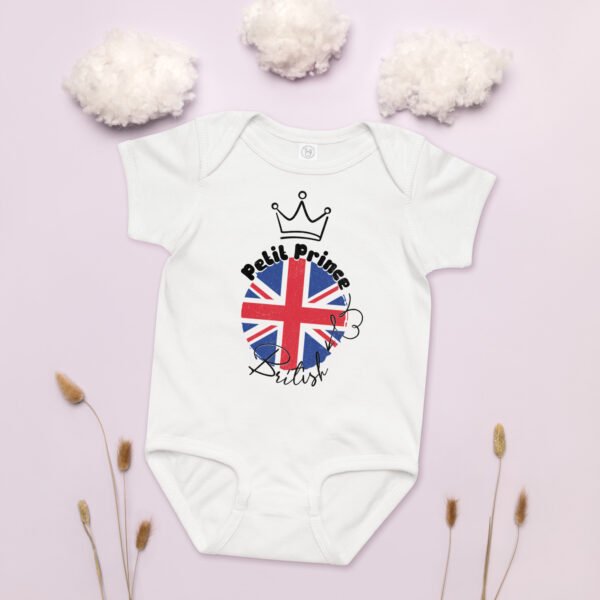 👑 Petit Prince du Royaume-Uni — Body bébé garçon 100% coton – Image 5