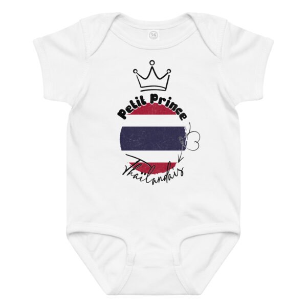 👑 Petit Prince de Thaïlande — Body Bébé Garçon 100% Coton