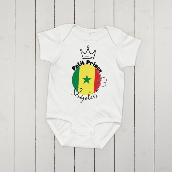 👑 Petit Prince Sénégalais — Body bébé garçon 100% coton – Image 3