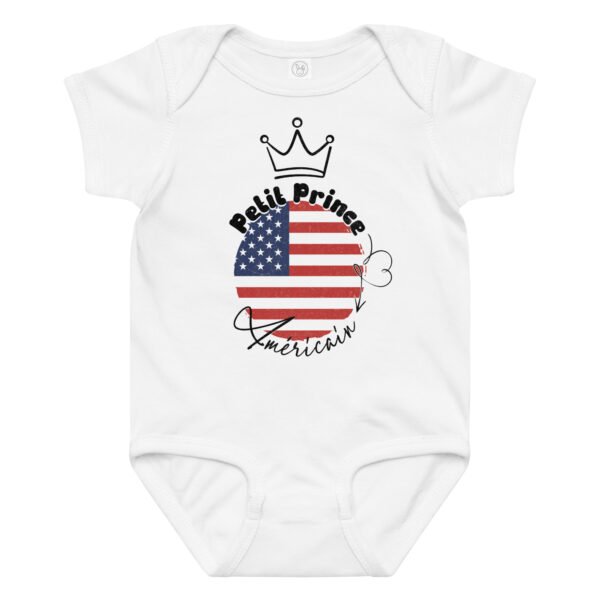 🇺🇸 Petit prince Américain — Body bébé garçon 100% coton