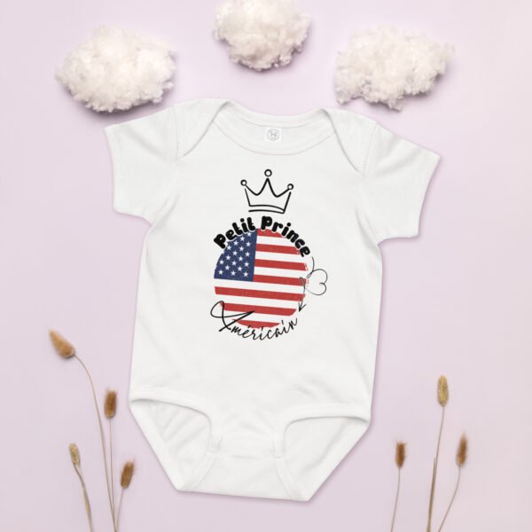 🇺🇸 Petit prince Américain — Body bébé garçon 100% coton – Image 5