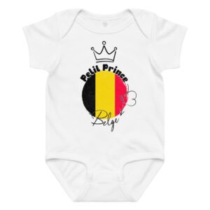 👑 Petit Prince Belge — Body bébé garçon 100% coton