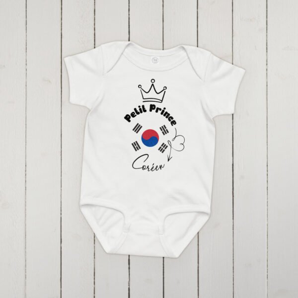 Body Bébé Garçon "Petit Prince Coréen" - 100% Coton 🇰🇷 – Image 3