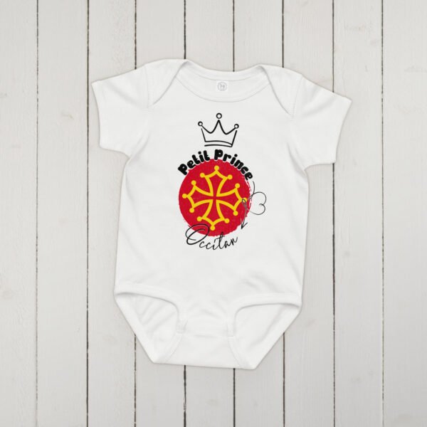 👑 Petit prince d'Occitanie — Body bébé garçon 100% coton – Image 3