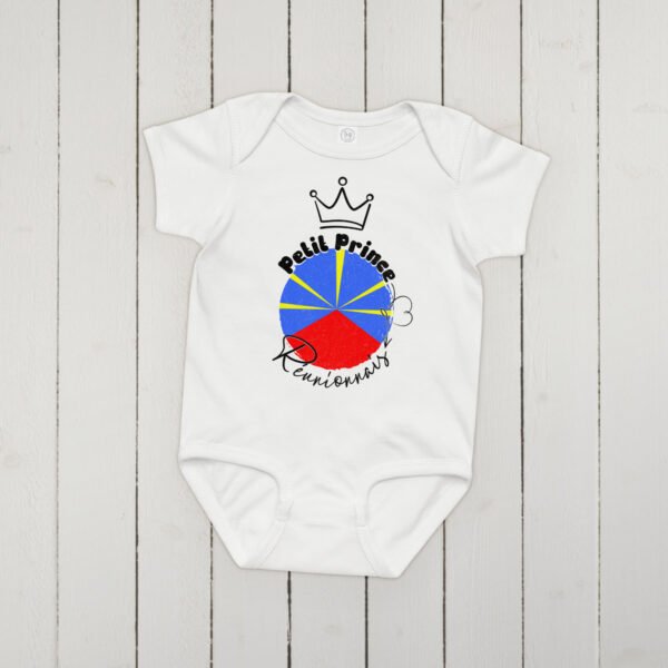 🌋 Petit Prince Réunionnais — Body bébé garçon 100% coton – Image 3
