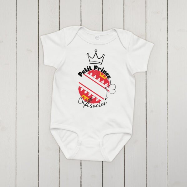👑 Petit Prince Alsacien — Body bébé garçon 100% coton – Image 3