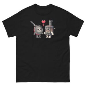 T-shirt Homme Humour pour chef cuisto : Quand un Poêle rencontre une Poêle