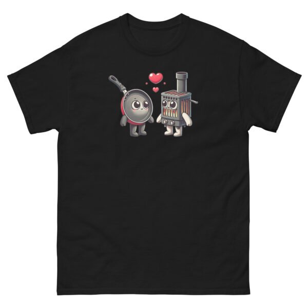 T-shirt Homme Humour pour chef cuisto : Quand un Poêle rencontre une Poêle