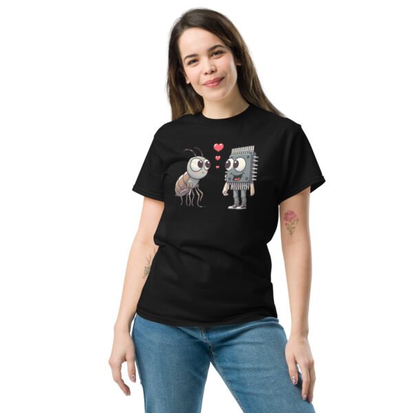 T-shirt Homme Geek Original pour informaticien : Quand les Puces Tombent Amoureuses – Image 5