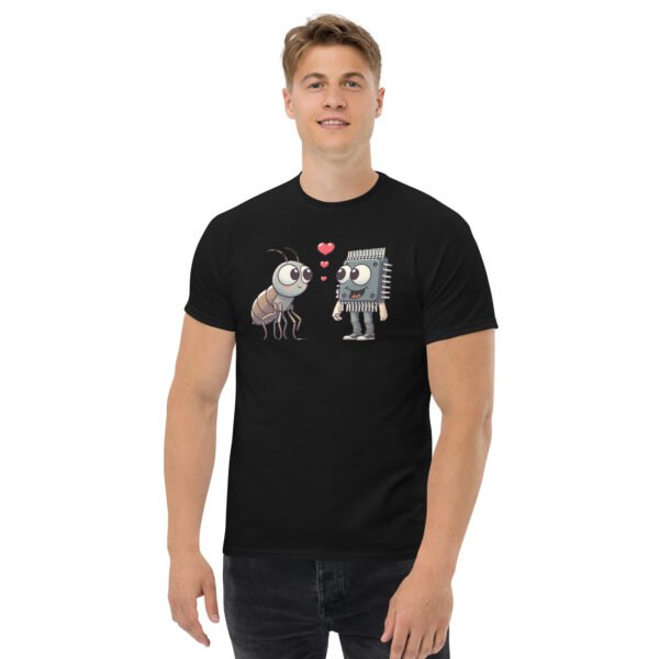 T-shirt Homme Geek Original pour informaticien : Quand les Puces Tombent Amoureuses – Image 7