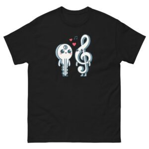 🎵 T-shirt Humoristique Homme pour serrurier "Clé en Amour" - L'union parfaite entre musique et serrurerie