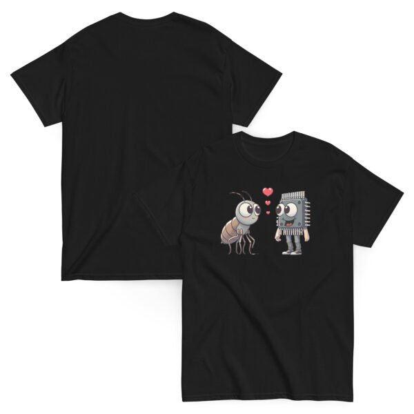 T-shirt Homme Geek Original pour informaticien : Quand les Puces Tombent Amoureuses – Image 2