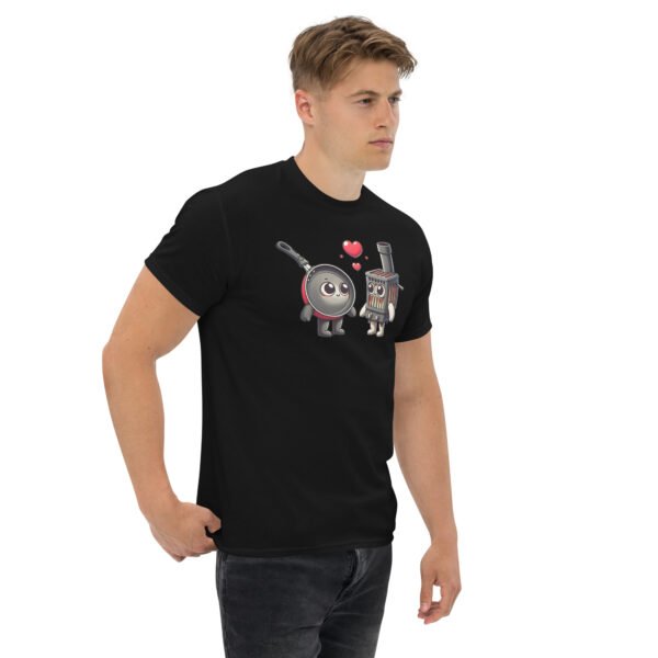 T-shirt Homme Humour pour chef cuisto : Quand un Poêle rencontre une Poêle – Image 3