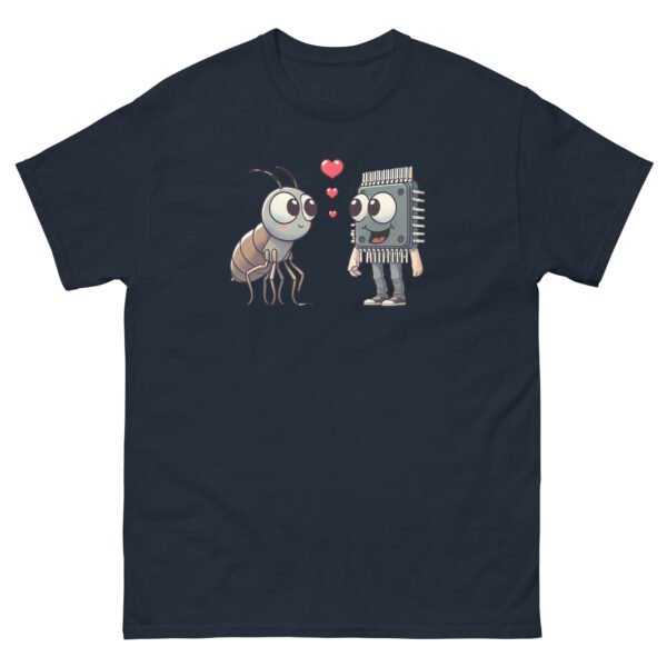 T-shirt Homme Geek Original pour informaticien : Quand les Puces Tombent Amoureuses – Image 8