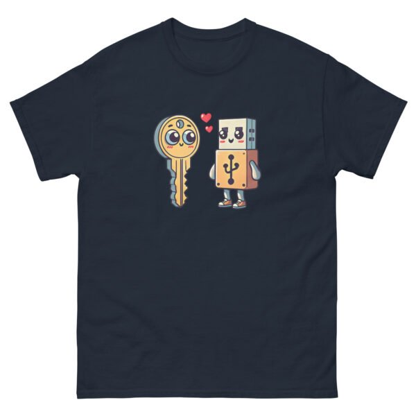🔐 T-shirt Humoristique Homme pour Serrurier & Geek "amour entre clés" - Quand la serrurerie rencontre la technologie – Image 8