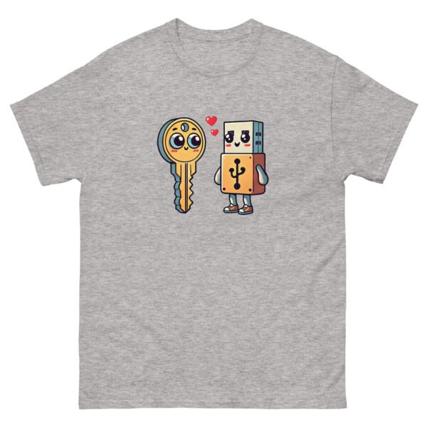 🔐 T-shirt Humoristique Homme pour Serrurier & Geek "amour entre clés" - Quand la serrurerie rencontre la technologie – Image 9