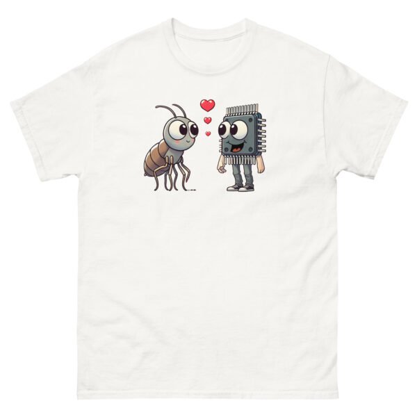 T-shirt Homme Geek Original pour informaticien : Quand les Puces Tombent Amoureuses – Image 10