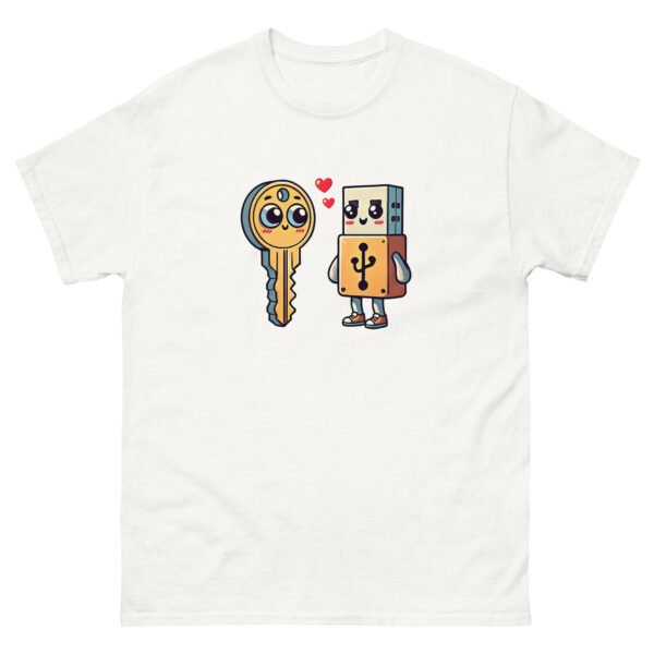 🔐 T-shirt Humoristique Homme pour Serrurier & Geek "amour entre clés" - Quand la serrurerie rencontre la technologie – Image 10