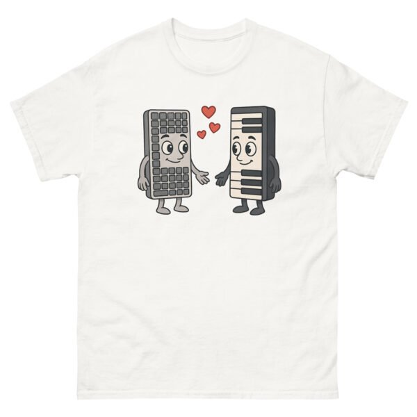 T-shirt Humour Homme pour informaticien “Claviers Amoureux” - L'union parfaite entre musique et informatique – Image 10