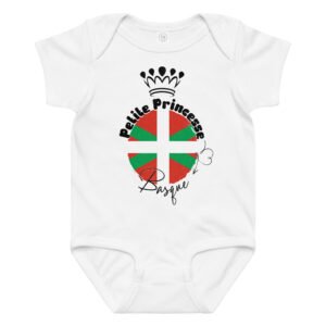Body bébé “Petite princesse Basque” en coton 🇫🇷❤️💚